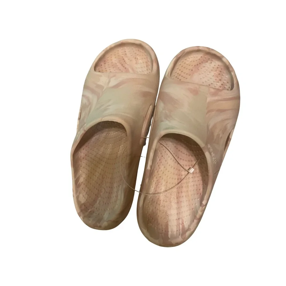 Crocs Mellow Recovery Marbled Slide‎ Unisex M9/W11 Pink Marbled New Marbled Foam